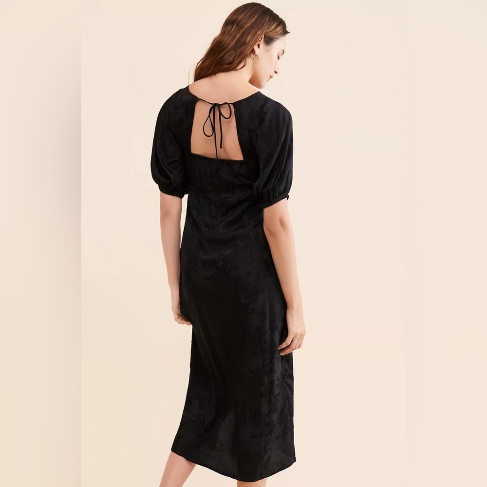 🔆 Anthropology, Saltwater Luxe Black Cinna Midi Dress - Size Medium - Picture 3 of 4